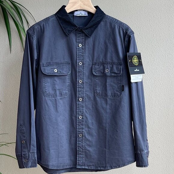 Stone Island Other - Stone Island Men's Washed Workwear Blue Shirt